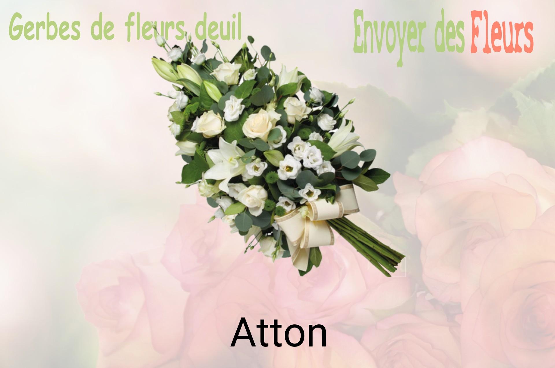 Gerbe de fleurs de deuil livrée à Atton